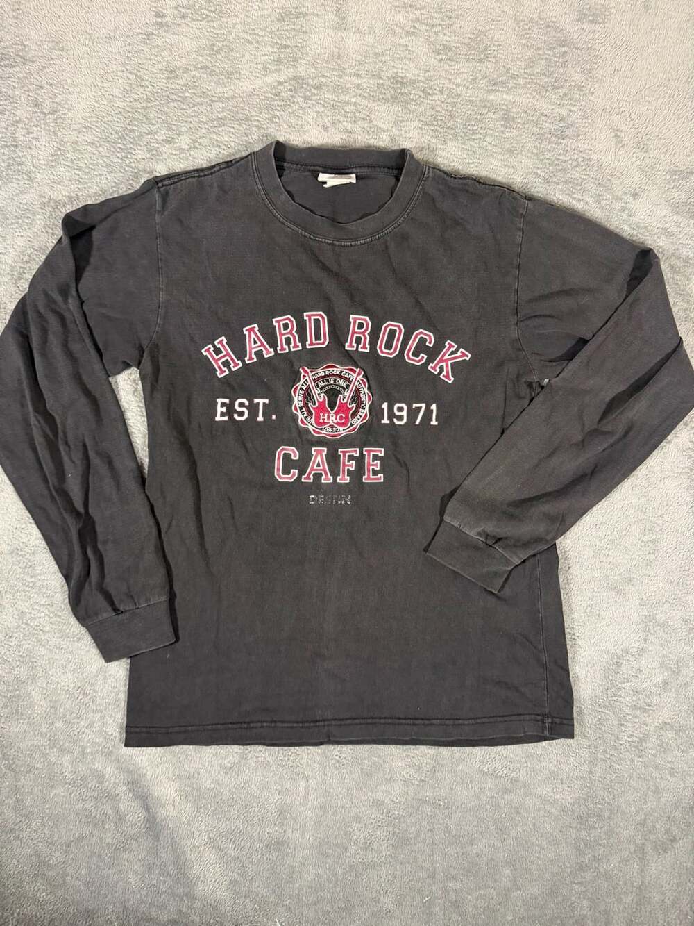 Hard Rock Cafe Destin Long Sleeve Shirt Size S Vintage Black
